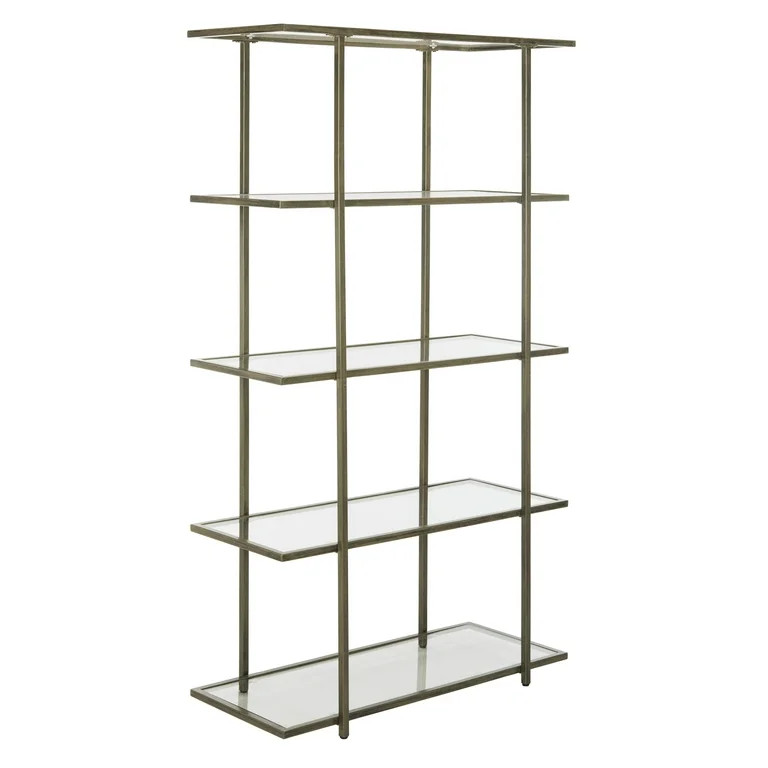 SAFAVIEH Francis Modern Glam 5 Tier Etagere, Gold/Clear | Walmart (US)