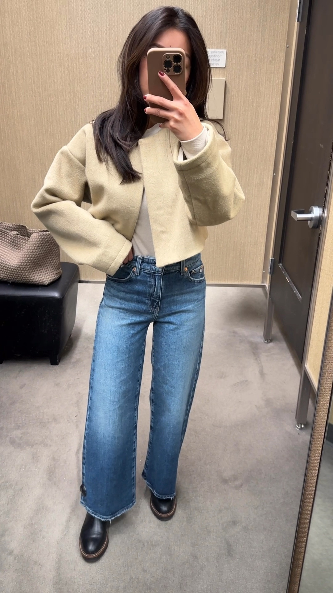 Big designer denim sale! Take 25 to 30% off a wide selection, ends tomorrow. 

These are the AG Saige jeans which is one of their most popular styles with great reviews, and the wide cropped fit is flattering even on petites. I have on my usual size 24 and the denim is soft with stretch, slight room on me at the waist 

I didn’t note down the exact color wash so linked closest I can find currently available 

• Caslon Chelsea boots 5, note I bought mine ages ago and some reviews now say these run narrow 

• Amazon cropped wool jacket xs - a chic COS look for less!

I removed the buttons and folded the sleeves in. Fully lined. Super chic but note this is a VERY short length cropped jacket style. 

• love the Madewell lightweight  mock necks for layering and have 3 colors 

Bloomingdales sale, designer denim, petite jeans 

#LTKSeasonal #LTKPetite #LTKSaleAlert