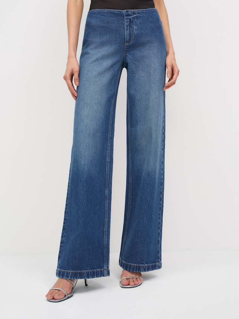 Talissa Stretch Low Rise Trouser Wide Leg Jeans | Reformation (Global)