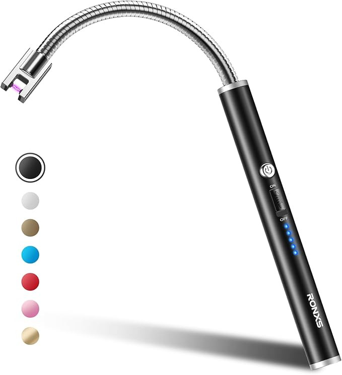 RONXS Candle Lighter, Electric Lighter, Rechargeable Type C Lighters Arc Lighter with LED Battery... | Amazon (US)