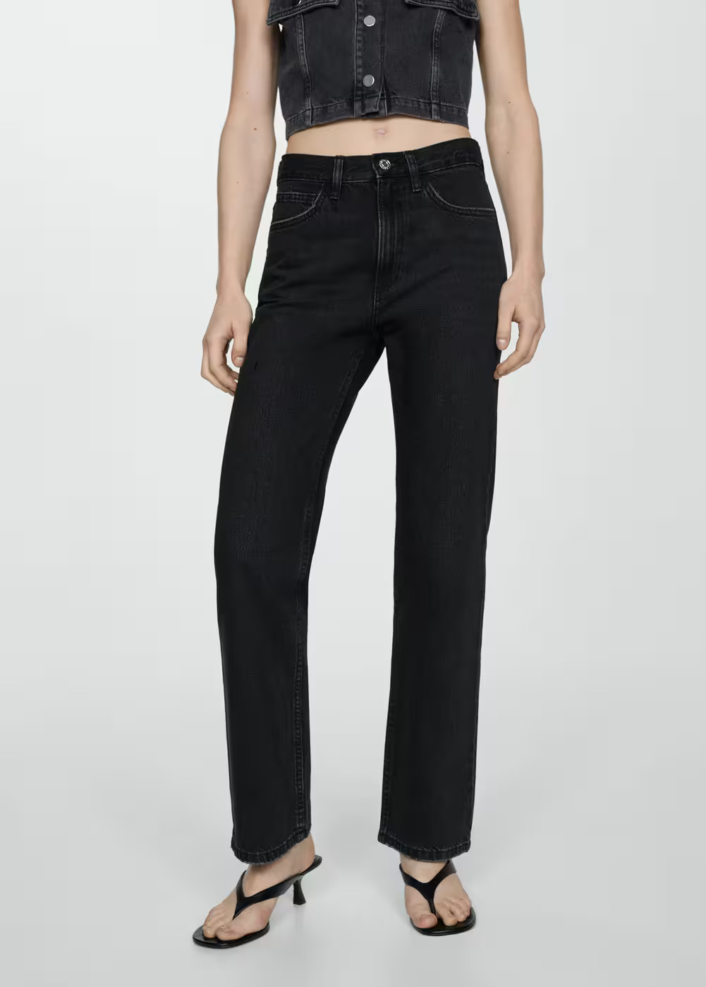 Mid-rise straight jeans -  Women | Mango USA | MANGO (US)