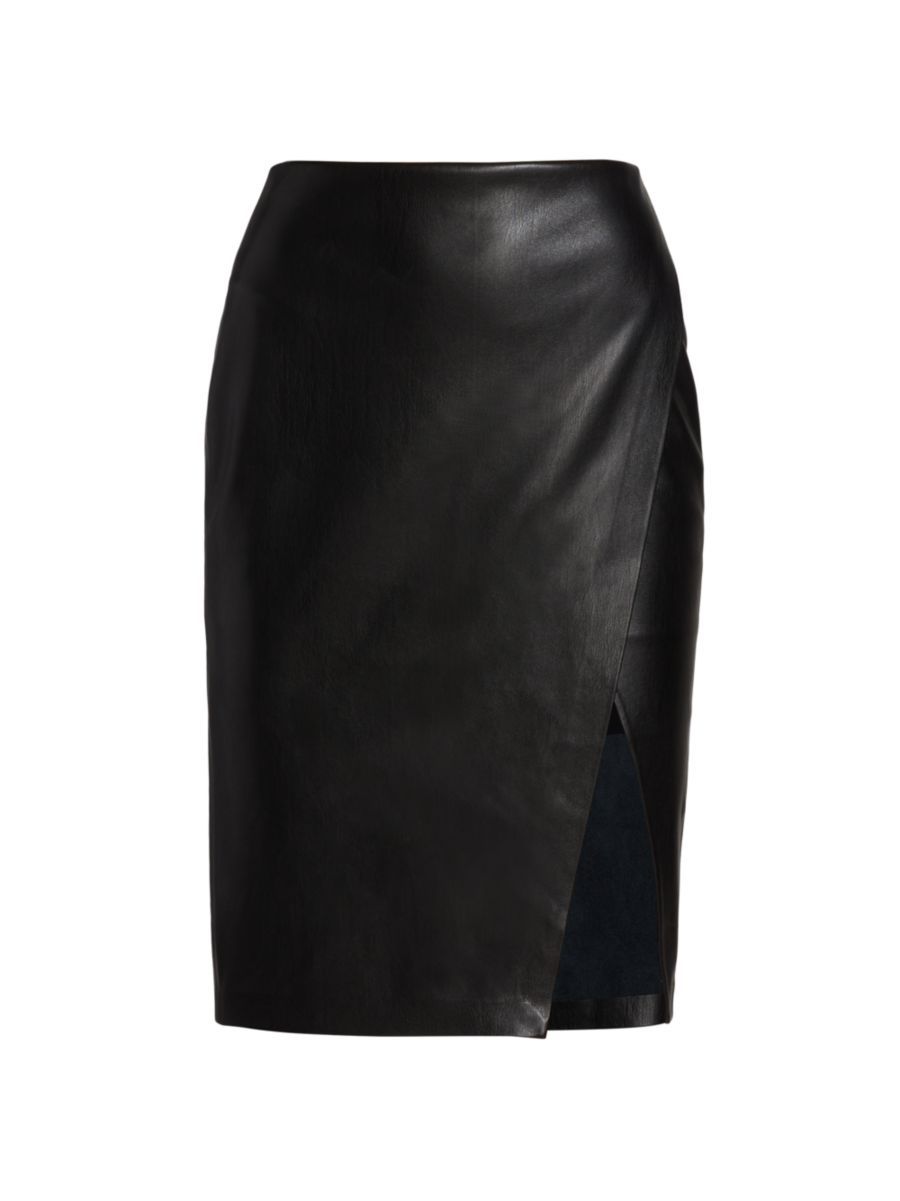 Siobhan Faux Leather Midi-Skirt | Saks Fifth Avenue