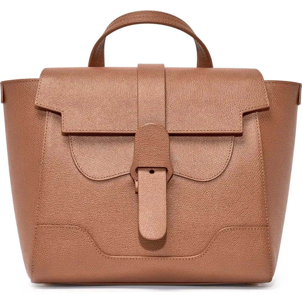 SENREVE Midi Maestra Pebbled Leather 4-Way Convertible Handbag in Chestnut at Nordstrom | Nordstrom