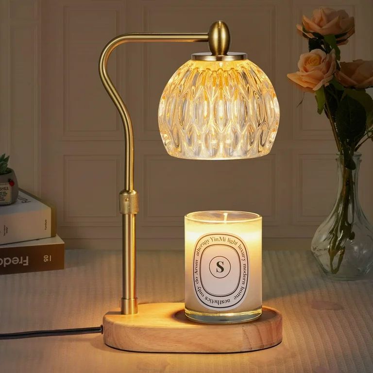 Senhu Candle Warmer Lamp with Timer & Dimmer, Gold Electric Candle Warmer for Jar Candles, Adjust... | Walmart (US)
