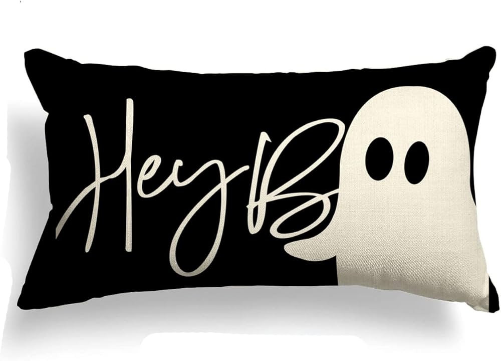 Fertilundant Halloween Pillow Cover 12x20 Ghost Halloween Lumbar Pillow Covers Decorations Outdoo... | Amazon (US)