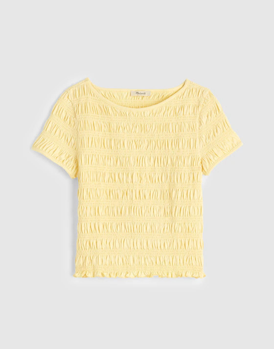 Smocked Short-Sleeve Top | Madewell