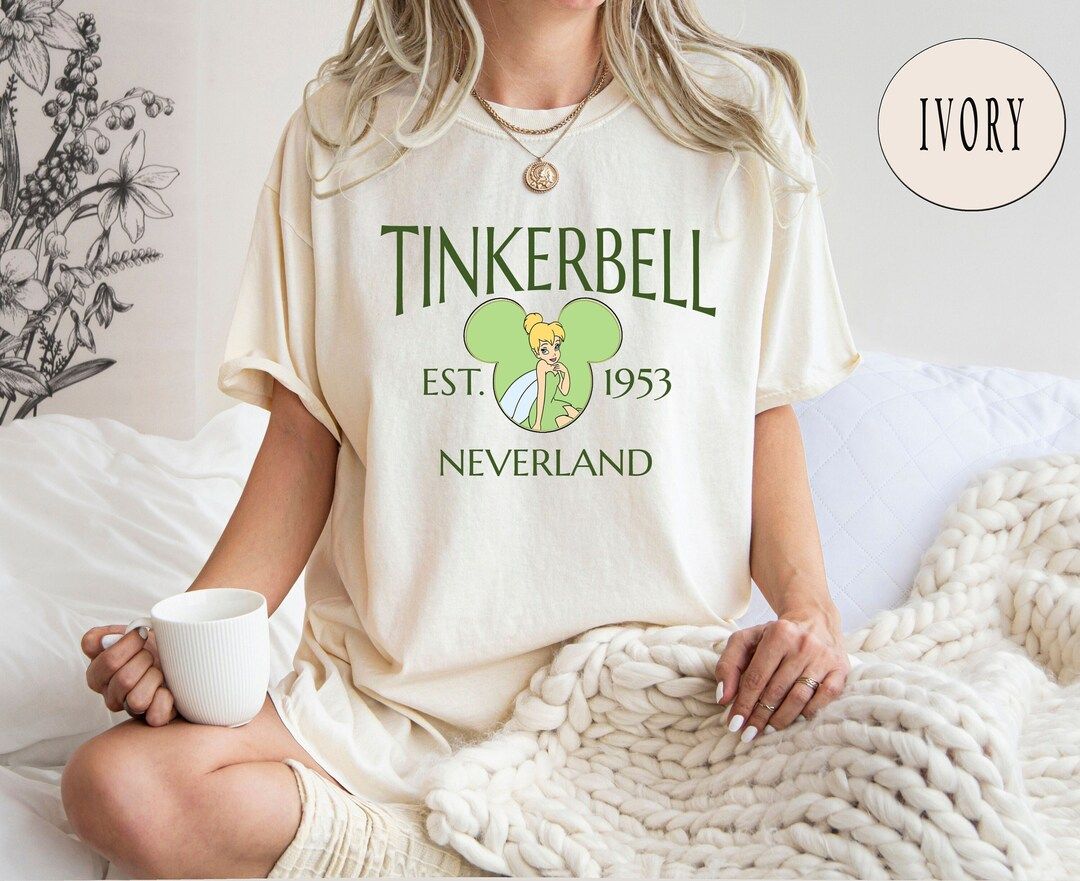 Comfort Colors® Vintage Disney Tinker Bell Shirt, Tinkerbell 1953 Neverland Shirt, Disney Vacati... | Etsy (US)
