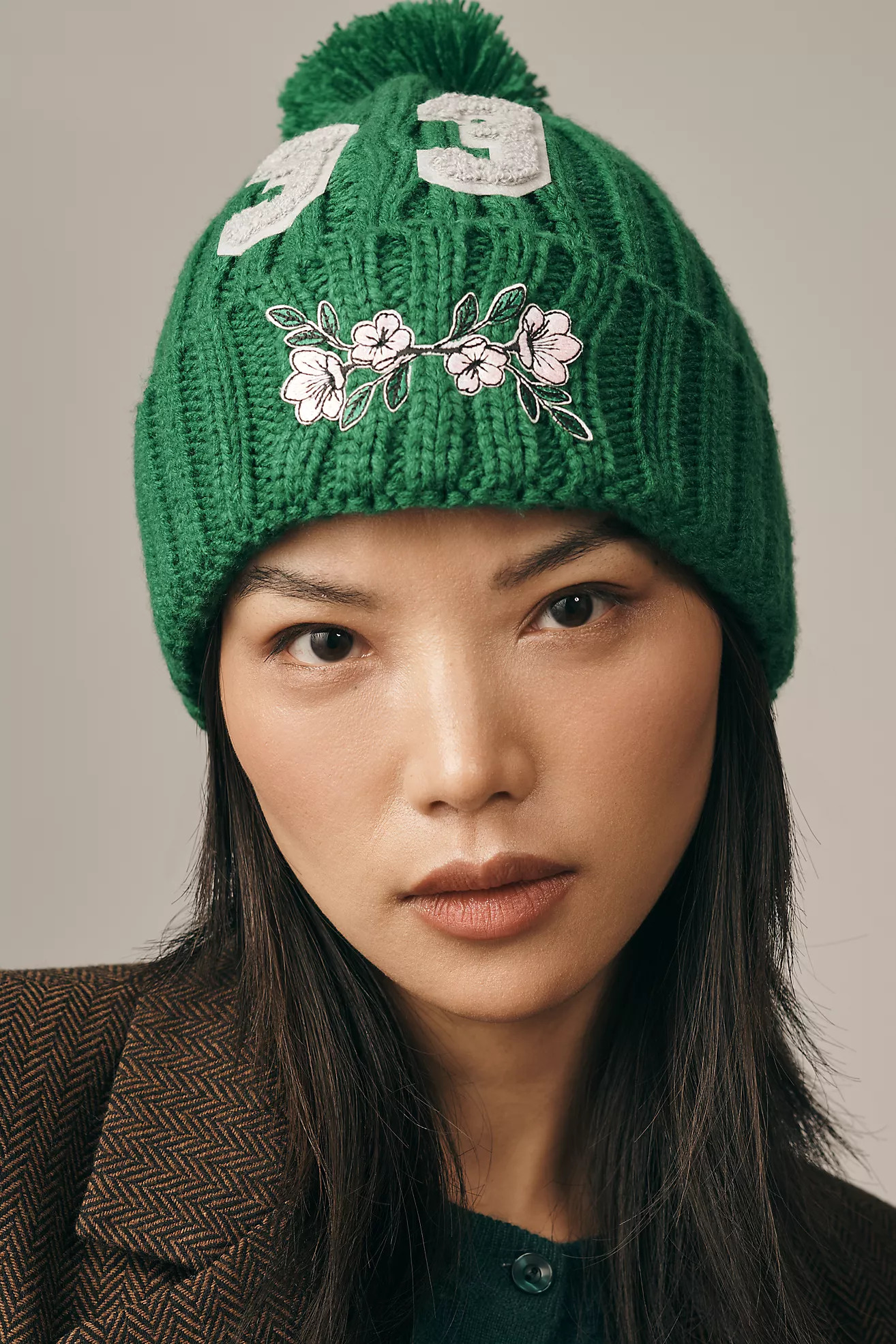 The Wild Collective Sporty Floral Beanie | Anthropologie (US)
