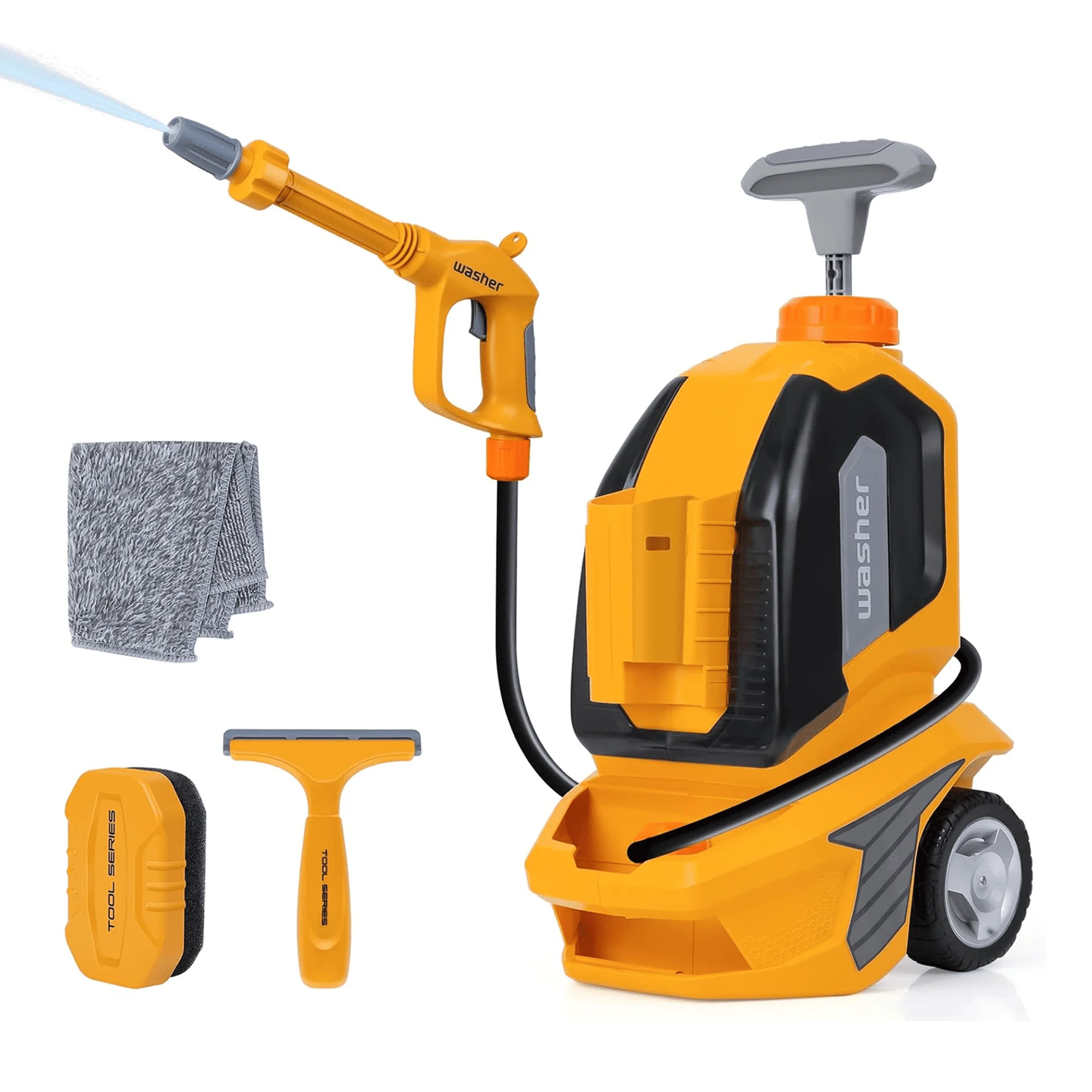 Richgv Kids Car Washer Toy, Pretend Play Tools Clean Car Playset with Car Wash Gun Manual Pressur... | Walmart (US)