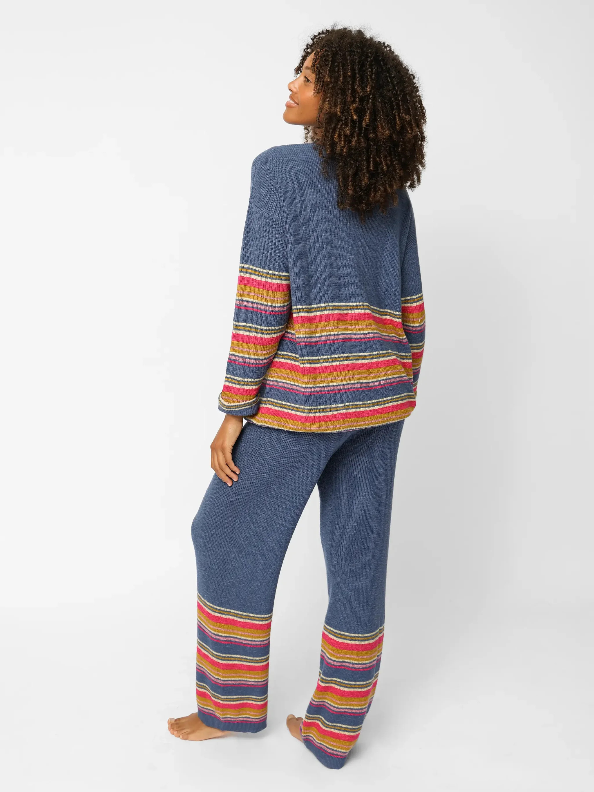 Lounge & Go Striped Cotton Set | Natural Life