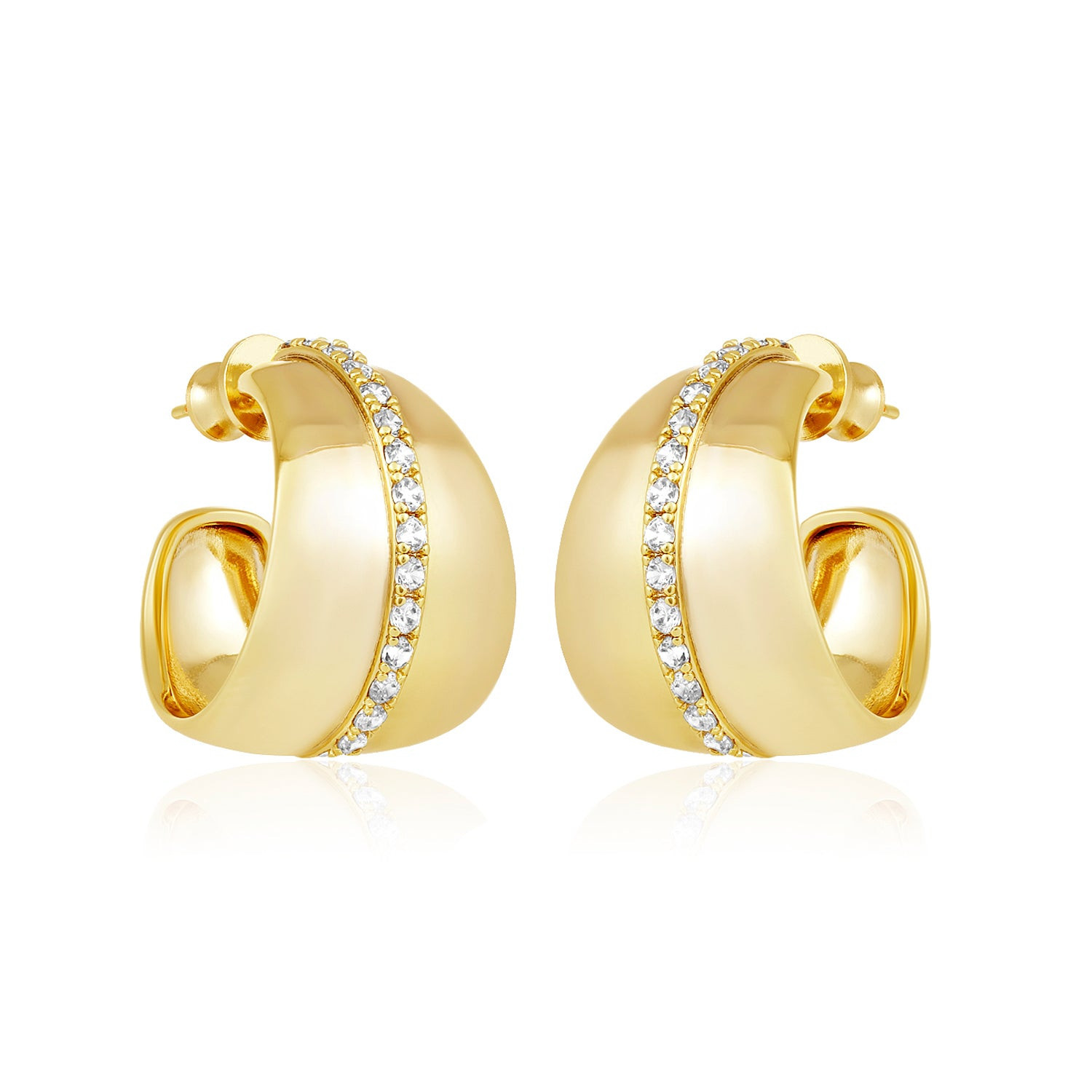 "She's So Smooth" Pave Hoops | Melinda Maria