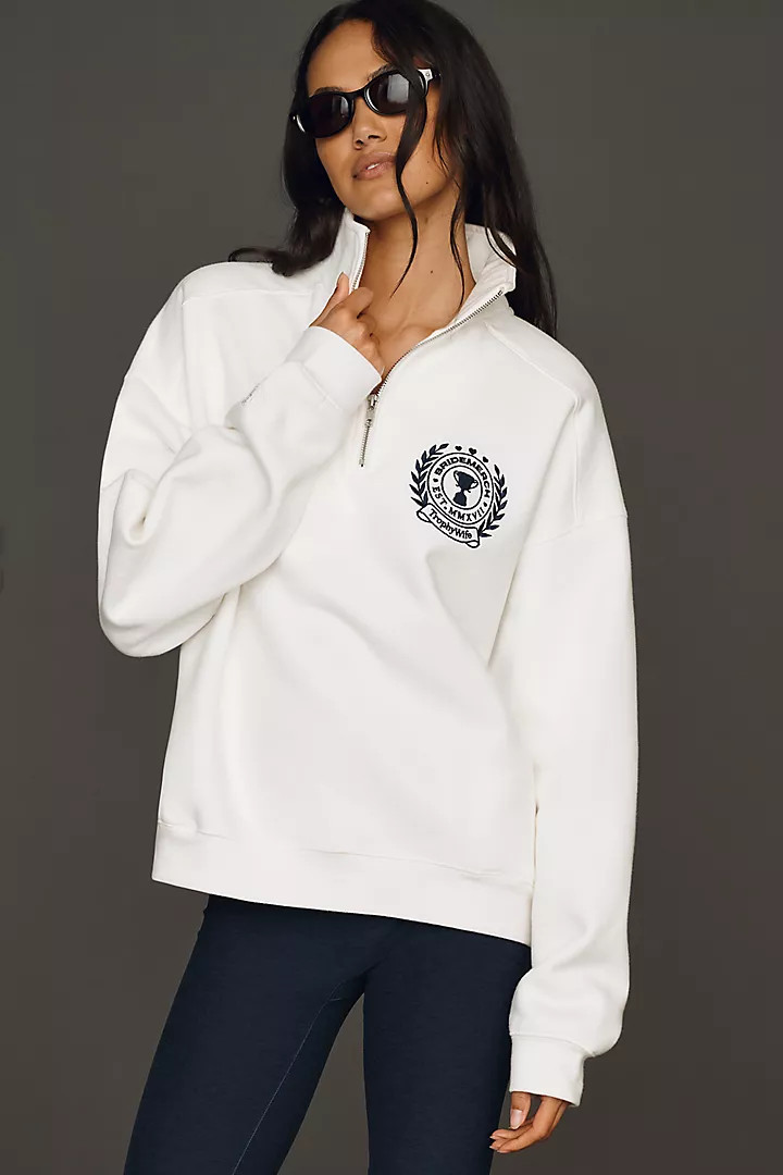 BRIDEMERCH Trophy Wife Quarter-Zip Pullover | Anthropologie (US)