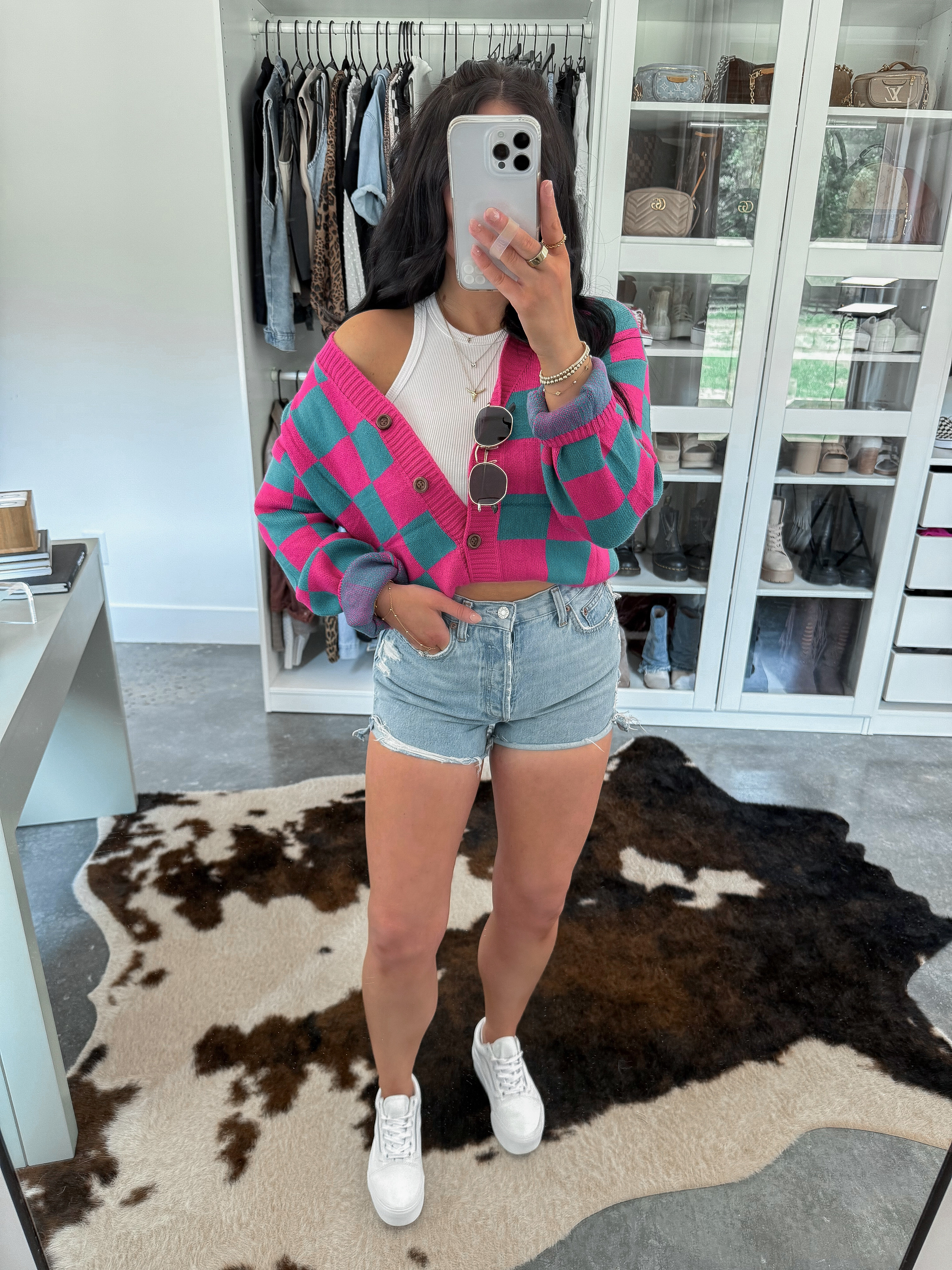 Tank Top - xs
Checkered Sweater - small
Shorts - 27

This is the perfect colorful early fall outfit (especially for those warmer climates!) I styled this pink and teal checkered sweater (love it so much that I do have it in two other colors!) with this white high neck racerback tank top (this is a must have basic - I have about 10 of them in multiple colors!) with one of my favorites shorts! These are pricey - but the quality is so good, they hold up well & I love the semi longer length to them! (they're still short, but more booty coverage than most other shorts!) Finished the look with my white platform vans sneakers & some amazon sunglasses! 🤍

 

 #LTKFindsUnder50 #LTKFindsUnder100 #LTKStyleTip