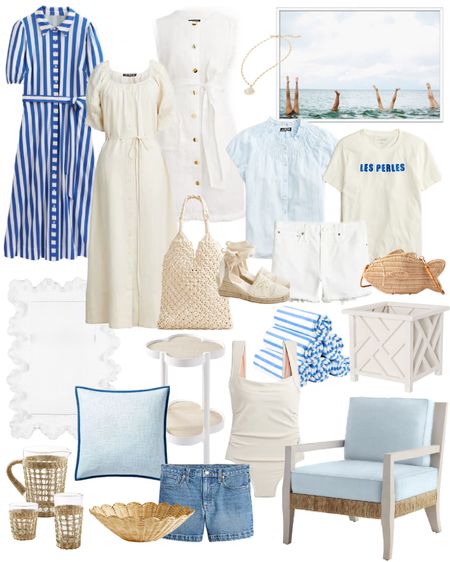 My top picks from the best Memorial Day Weekend sales! Includes a blue striped dress, linen dress, summer tshirts, white jean shorts, light blue linen chair, coral style mirror, beach art, wicker fish purse, clover side table, rattan wrapped pitcher and glasses, striped pool towels, espadrilles and more! Get all the sources and details here: https://lifeonvirginiastreet.com/the-best-2024-memorial-day-weekend-sales/.
.
#ltkhome #ltksalelaert #ltkfindsunder50 #ltkfindsunder100 #ltkseasonal #ltkstyletip #ltkitbag #ltkshoecrush #ltkover40 #ltkmidsize 

#LTKHome #LTKSeasonal #LTKSaleAlert