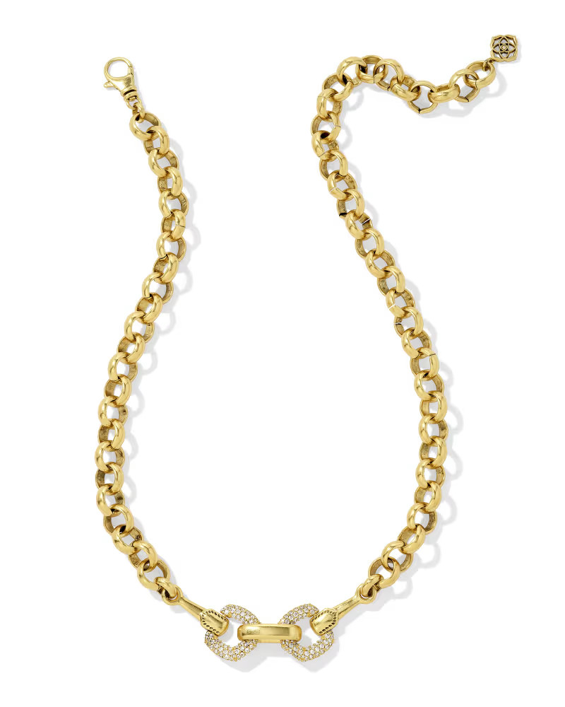 Beau Vintage Gold Pave Statement Necklace in White CZ | Kendra Scott | Kendra Scott