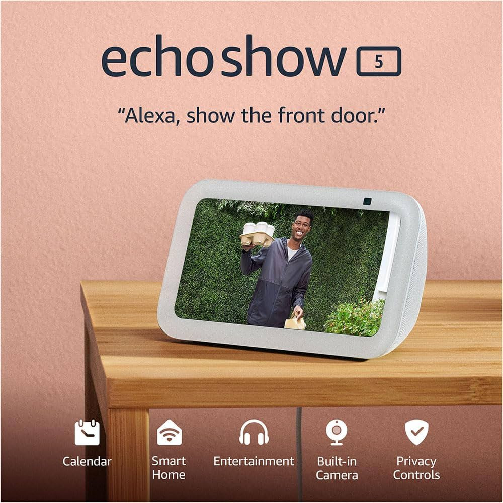 Like-New Amazon Echo Show 5 (newest model), Smart display with 2x the bass and clearer sound, Gla... | Amazon (US)