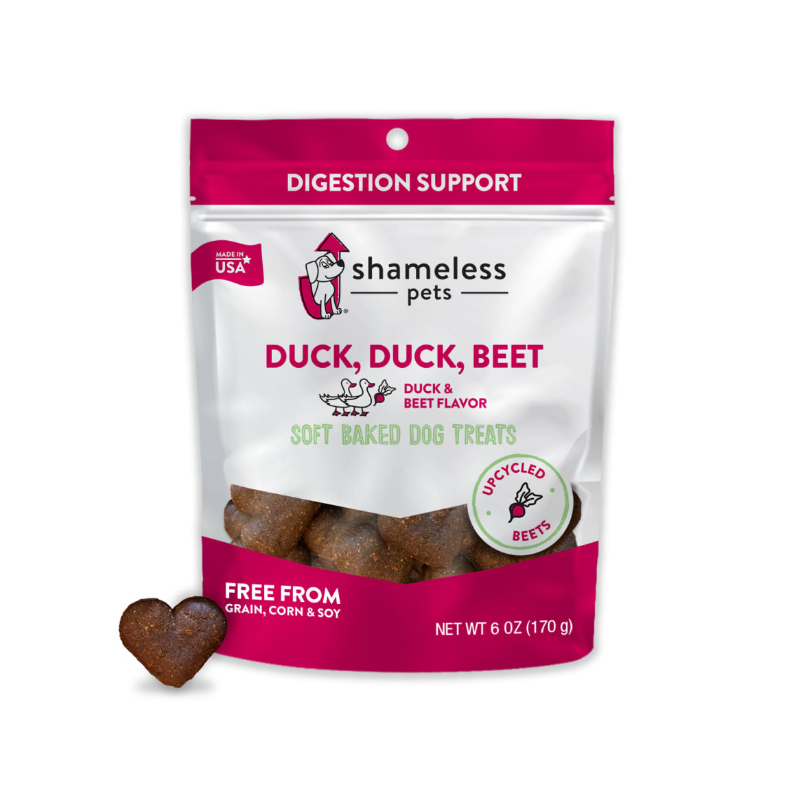 Shameless Pets Duck Duck Beet Soft-Baked Dog Treats | Grove