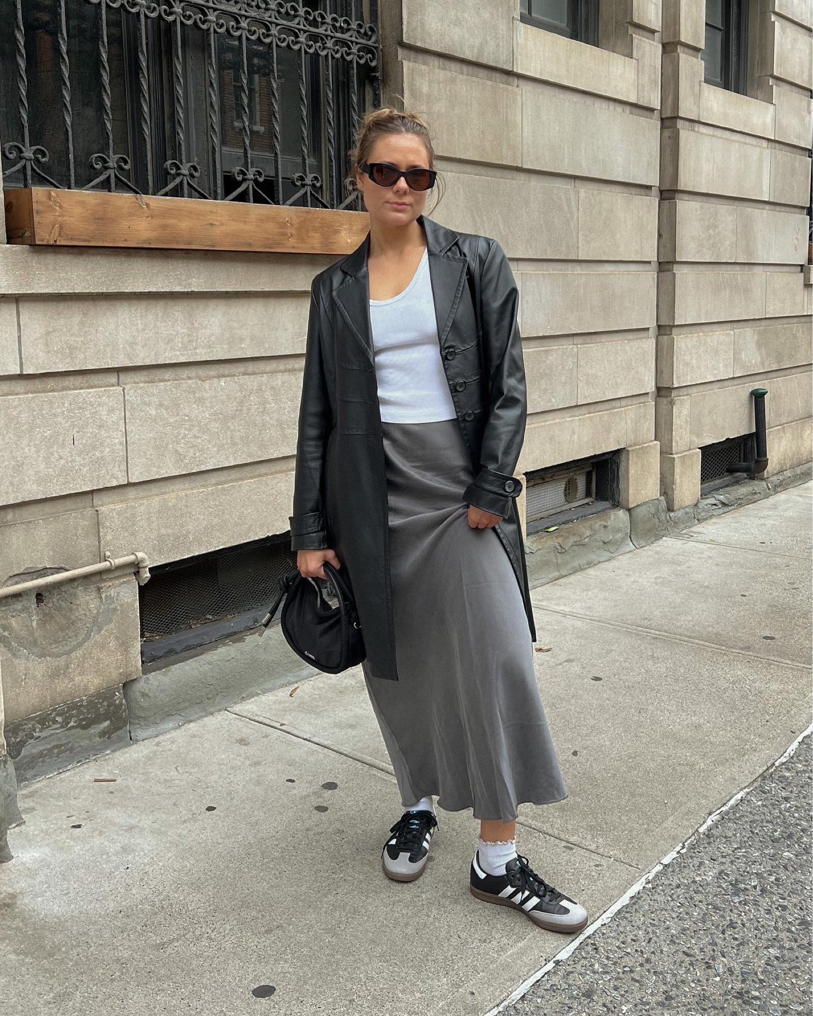 Finally thrifted the perfect leather trench coat