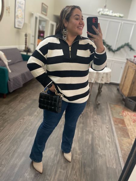 Casual day with the fam

Express London Striped Ribbed Quarter Zip Oversized Sweater 60% off today

LEVI'S Women's Casual Classic Mid Rise Bootcut Jeans (size 12R) on sale today 

NINE WEST
Women's Birds Block Heel Booties

#LTKSeasonal #LTKmidsize #LTKstyletip
