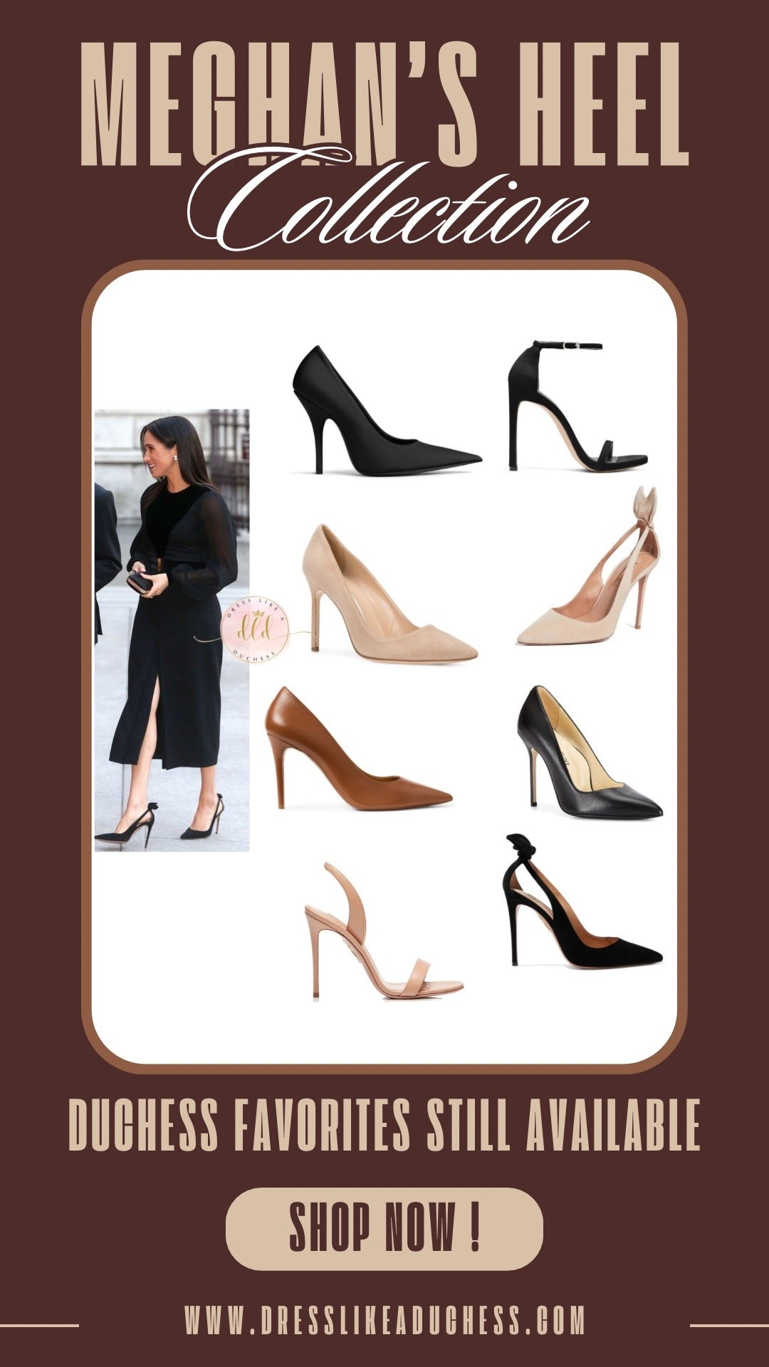 Meghan Markle’s favorite high heels — many still available and on sale! 

#shoes #pumps 