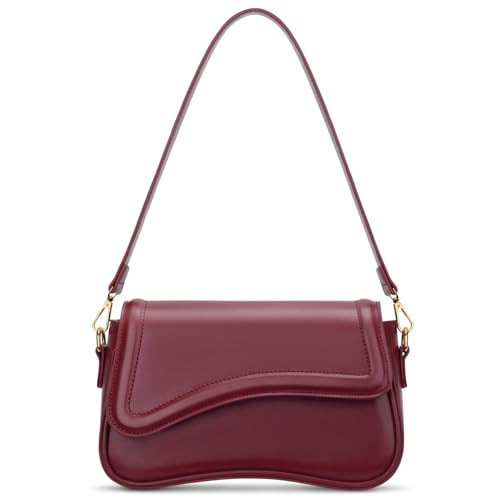 KKXIU Shoulder Bag for Women Small Clutch Purses Cute Hobo Handbag Trendy Underarm Bag-Burgundy | Amazon (US)