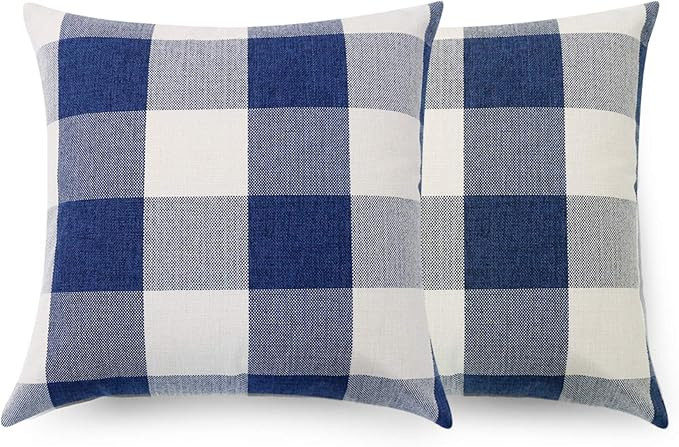 Volcanics Buffalo Check Plaid Throw Pillow Covers Set of 2 Farmhouse Decorative Square Pillow Cov... | Amazon (US)