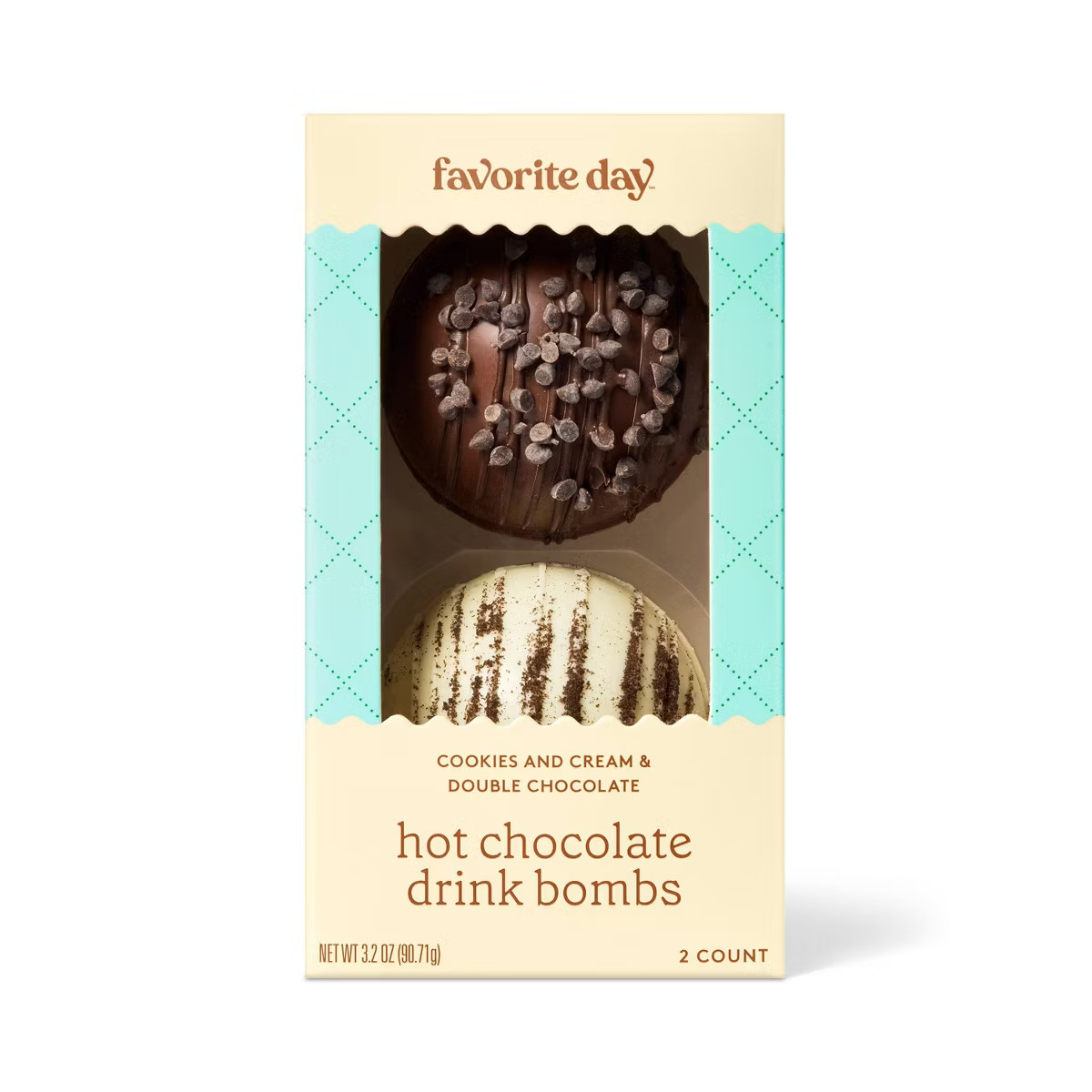 Favorite Day Hot Chocolate Bombs White with Cookies & Double Chocolate - 2ct | Target
