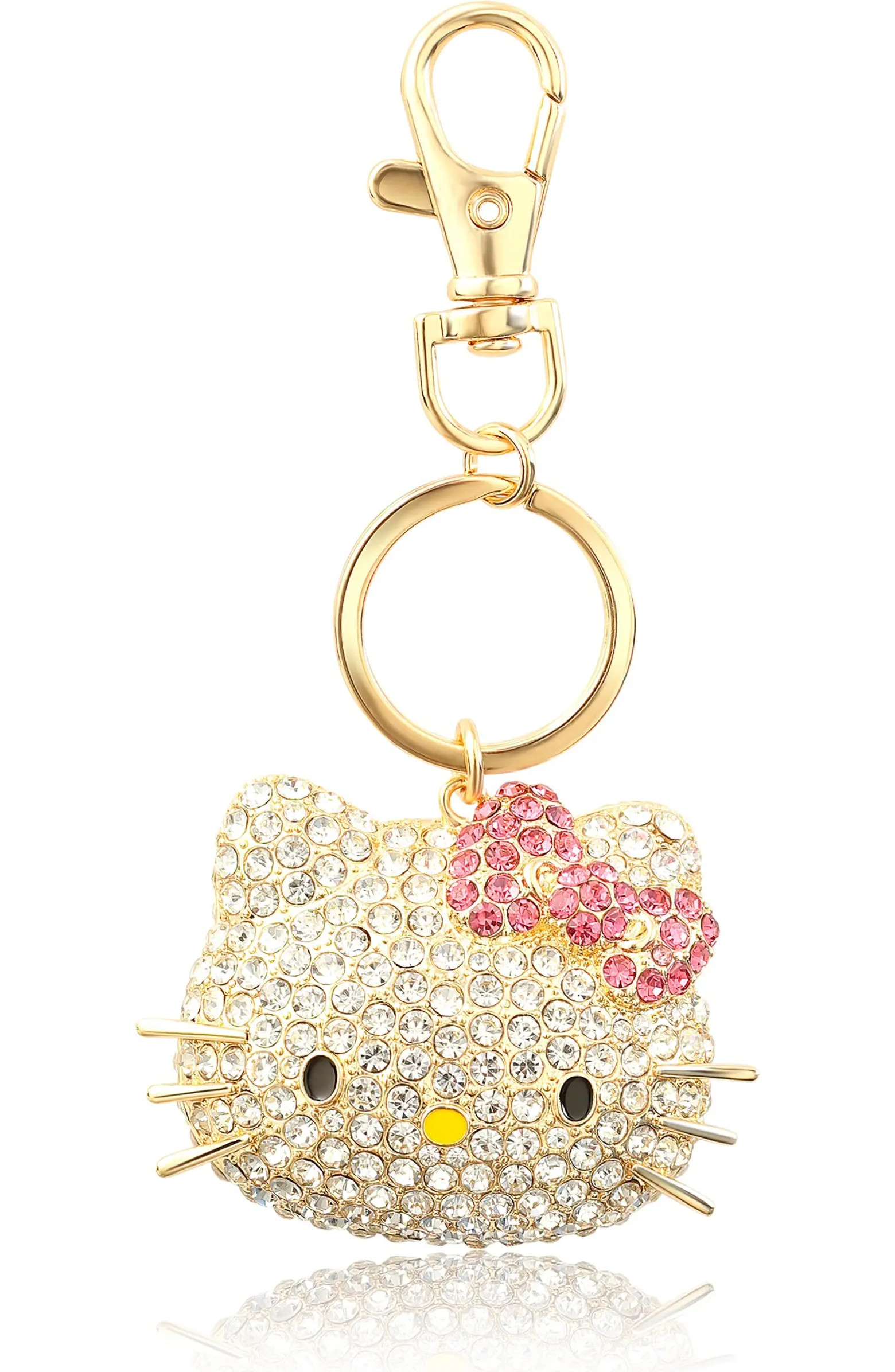 Pave Hello Kitty Face 3D Bling Keychain | Nordstrom
