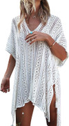 Click for more info about Jeasona Women’s Bathing Suit Cover Up for Beach Pool Swimwear Crochet Dress