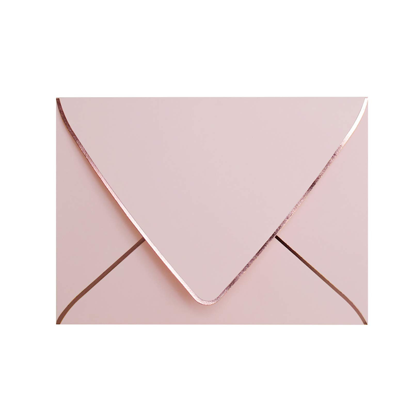 A7 Pink Envelopes 50 Pack With Rose Gold Border Christmas Envelopes Quick Self Seal, For 5x7 Card... | Amazon (US)