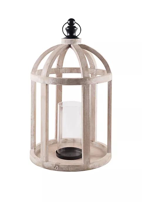 21.5 in Natural Wood Lantern | Belk