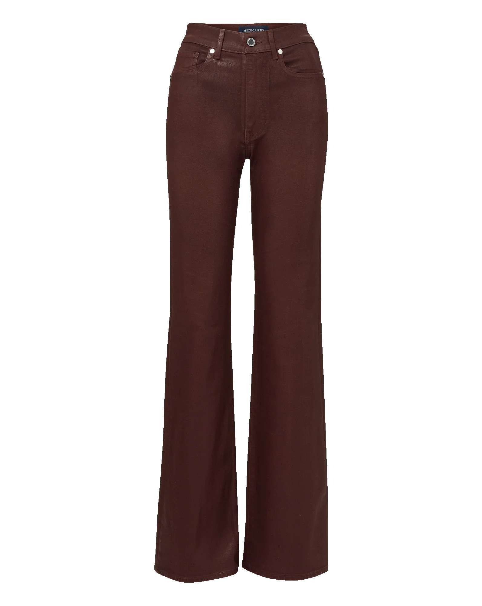 Crosbie Coated Slim Wide-Leg Jean | Veronica Beard
