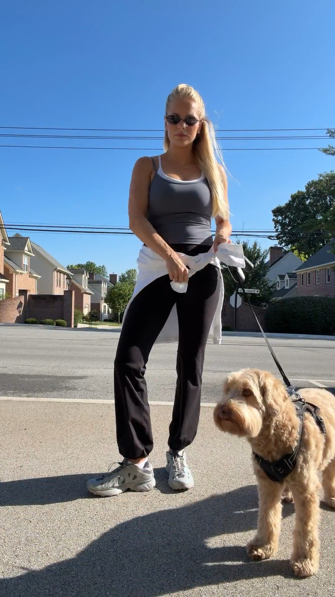 SIZE: med in tank, bra, tee (around waist), and pants, shoes run tts, sunnies are brand Vehla - linked similar! #kathleenpost

Workout wear, athleisure, walking outfit, running errands, school pick up, school drop off

#LTKootd #LTKfitnessgoals #LTKmomlife