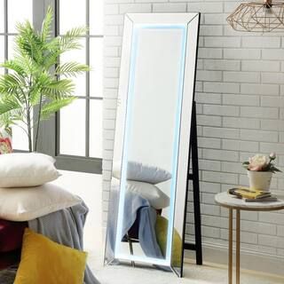 Inspired Home Oversized Mirrored Glass Lighted Classic Mirror (63 in. H X 1 in. W) | The Home Depot