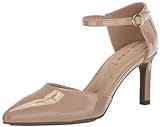 Anne Klein Women's Rook Buckle Kitten Heel, Nude Patent, 9.5 M | Amazon (US)