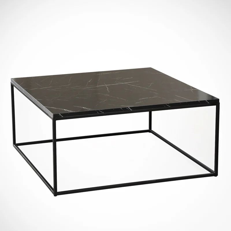 Poly Frame Coffee Table, Black Marble | Wayfair North America