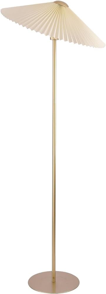 KUNJOULAM Pleated Floor Lamp, Pole Floor Lamps, Simple Design Tall Lamp with Fabric Lampshade, St... | Amazon (US)