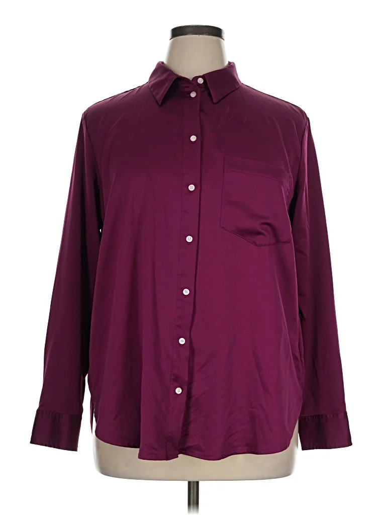 Gap Solid Burgundy Long Sleeve Button-Down Shirt Size XL - 65% off | ThredUp (US)