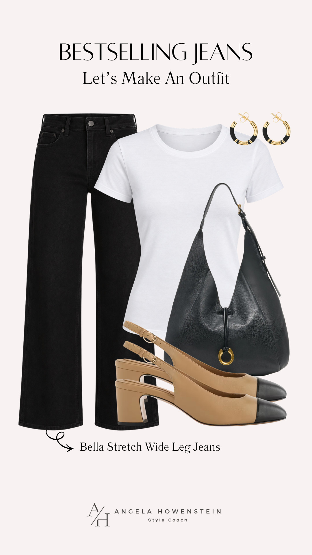 Let’s make an outfit with the bestselling Bella Stretch Wide Leg Jeans! A simple white tee, black bag, and two-tone heels turn these jeans into a classic, polished look you can wear again and again.

👩‍💻 LTK PRO TIPS
❤️ Heart = Support my posts ;-)
🔖 Save = Get sale & restock alerts for the things you love!
📋 Lists = Keep favorites organized (List ideas: Christmas, Birthdays, and Vacations!)
📲 Share = Send lists and products to a friend (or your daughters like me).
💬 Comment = Ask me anything, and I’ll answer. ;-) 

 #LTKootd #LTKSeasonal #LTKOver40