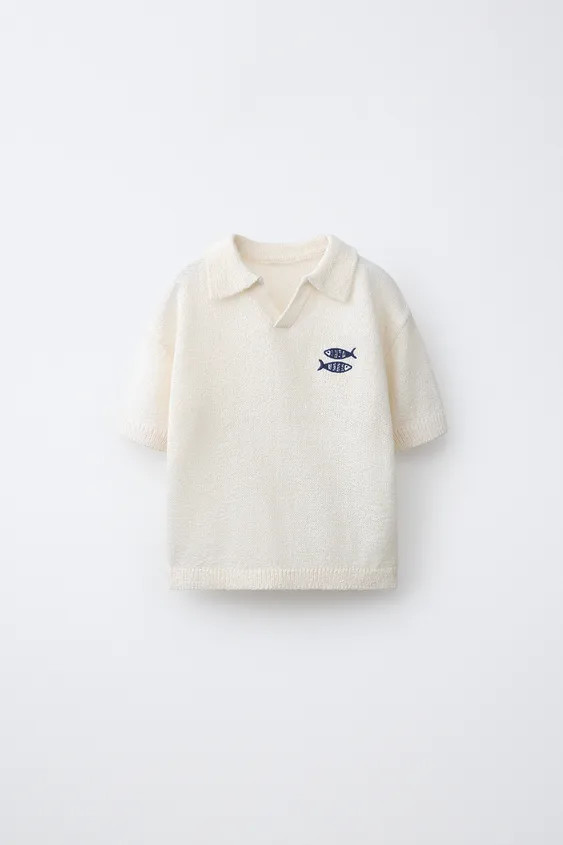 EMBROIDERED FISH POLO SHIRT | Zara US