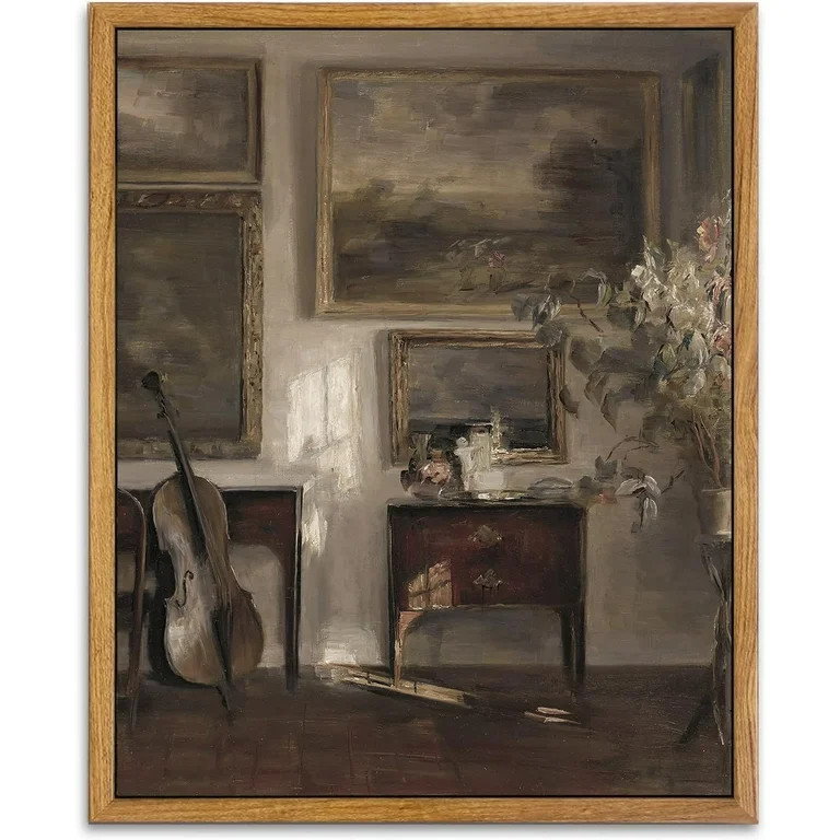Asdg12s-Vintage Wall Art Bedroom Decor, Farmhouse Decor Moody Still Life Canvas Oil Painting Vint... | Walmart (US)