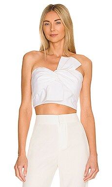 MILLY Bree Linen Bow Top in White from Revolve.com | Revolve Clothing (Global)