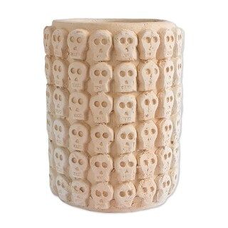 NOVICA Handmade Rows Of Skulls Ceramic Flower Pot - Bed Bath & Beyond - 34748239 | Bed Bath & Beyond