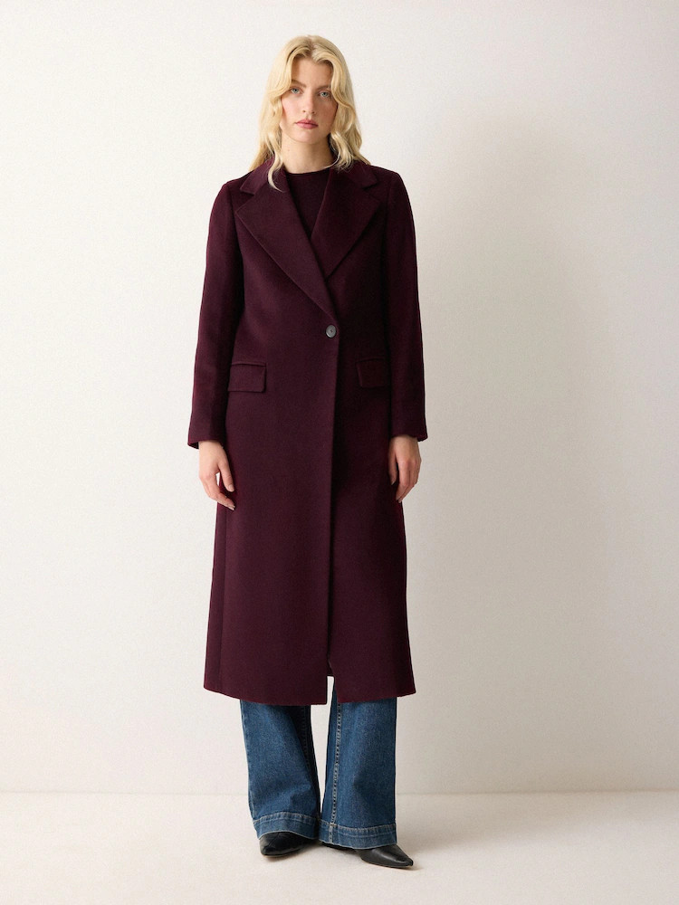 Jigsaw Purple Wool Maxi City Coat | Next US