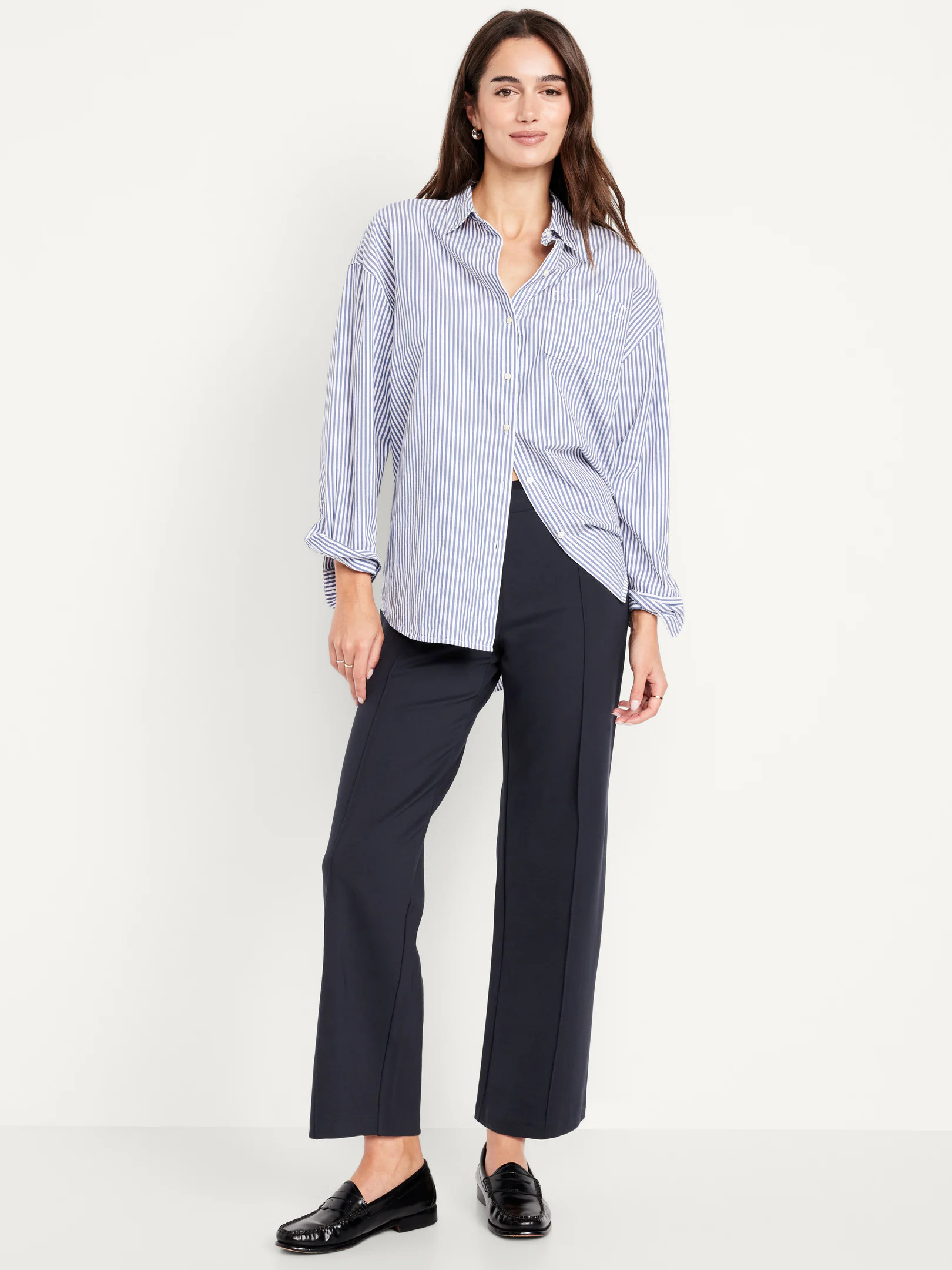 Extra High-Waisted Stevie Straight Pants | Old Navy (US)