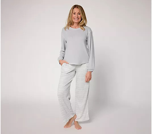 MUK LUKS Volume Sleeve Lounge Set - QVC.com | QVC
