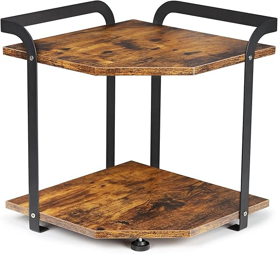 Cabinet Corner Shelves 2-Tier Kitchen Counter Corner Shelf Small Wood Countertop Organizer Shelve... | Amazon (US)