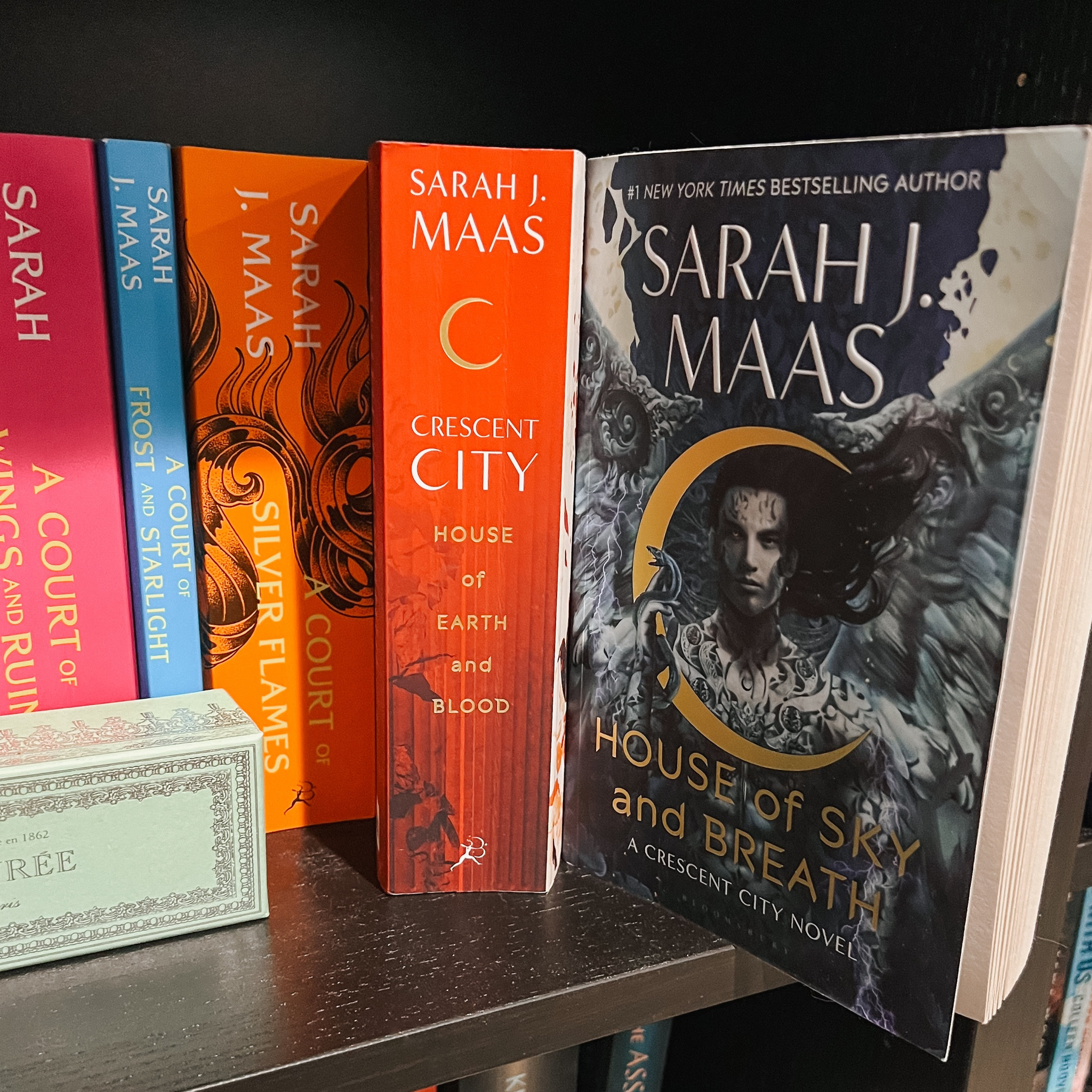 My SJM bookshelf is ready for HOFAS! 📖 Here’s hoping my copy of Crescent City book 3 shows up on time 🤞 tagging the series along with some of my favorite themed merch for the series here:

#LTKSeasonal #LTKhome #LTKU