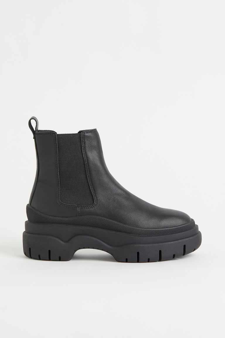 Chunky leather Chelsea boots | H&M (UK, MY, IN, SG, PH, TW, HK)