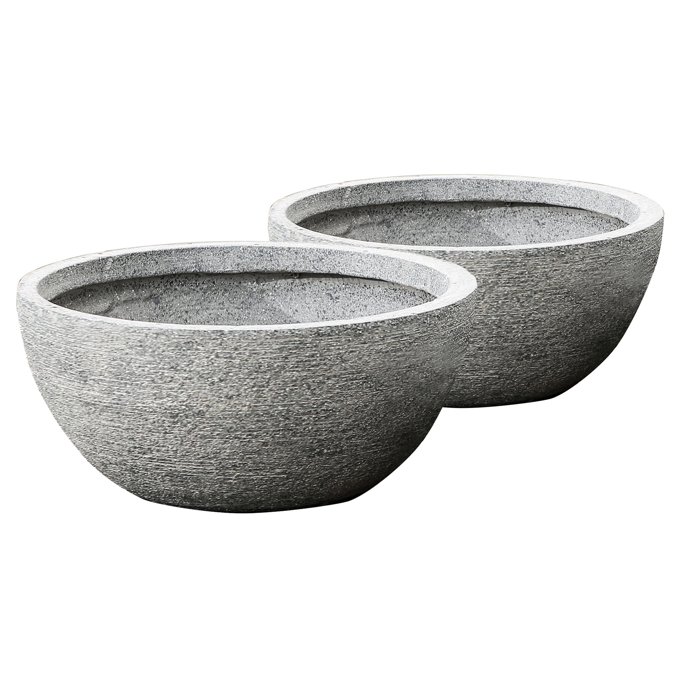 Winsome House Set of 2 Round Bowl Planters - Walmart.com | Walmart (US)
